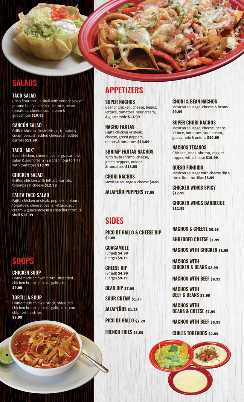 Menu El Parian Mexican Restaurant in Lakeville, Savage and Eagan