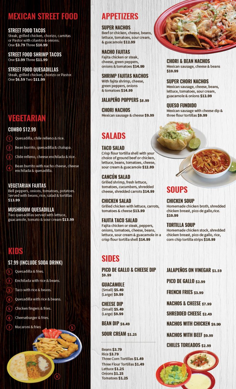 Menu El Parian Mexican Restaurant in Lakeville, Savage and Eagan