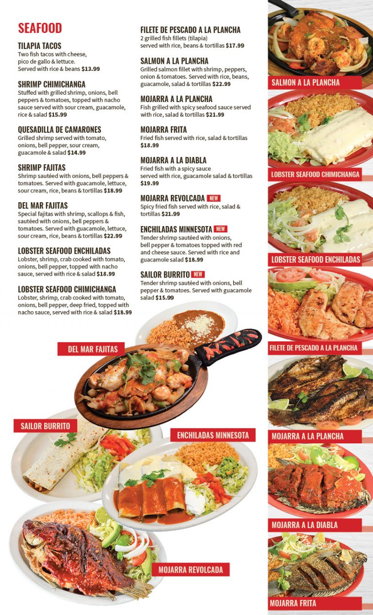 Menu El Parian Mexican Restaurant in Lakeville, Savage and Eagan